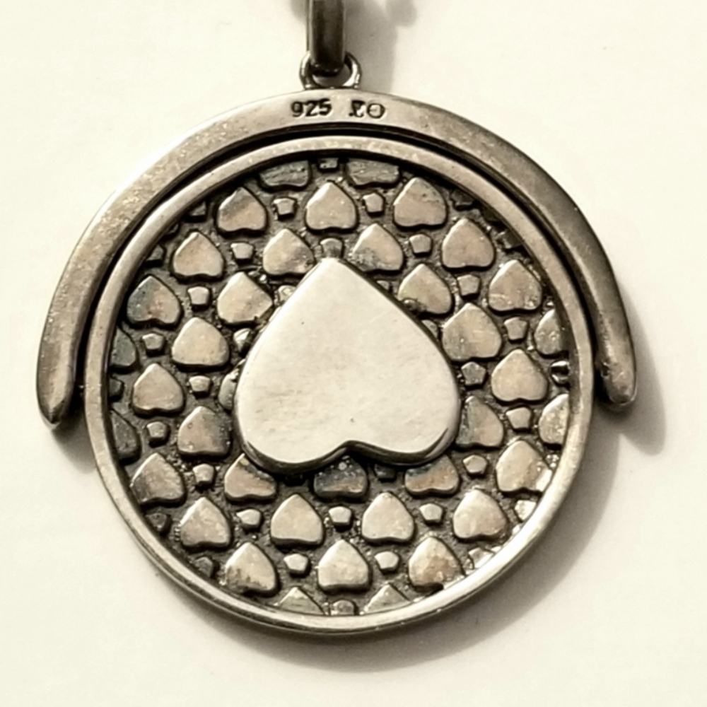 VINTAGE JUDITH JACK SILVER 925 HEART PENDANT
